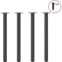 vidaXL Console tafelpoten 4 st 72-74 cm staal antraciet