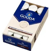 GOUDA theelichten 8 branduren - doos met 30 waxinelichtjes