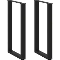 vidaXL Bartafelpoten 2 st U-vormig 60x(100-101) cm staal zwart