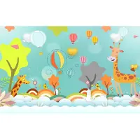 Karo-art Fotobehang Dieren Tussen De Wolken - Vliesbehang - 405 x 270 cm