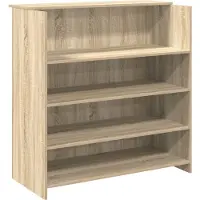 vidaXL Receptiebalie Sonoma Eiken 100x50x103,5 cm Bewerkt Hout