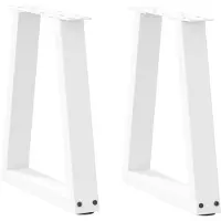 vidaXL Salontafelpoten 2 st V-vormig 28x(42-43,3) cm staal wit
