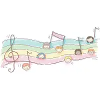 Karo-art Fotobehang Kleurrijke Bladmuziek - Vliesbehang - 400 x 280 cm