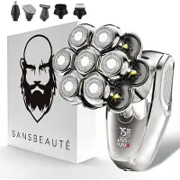 Sansbeauté SkullSharp MAX 6-in-1 – Elektrisch Scheerapparaat voor Hoofd & Gezicht – Nat & Droog – Zwart