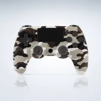 Ntech PS4 Controller Geschikt voor PS4 en PS3 - PS4 controller Draadloos Camouflage Grijs - Audio Jack Input - Touch Sensor - Dual Trilmotoren Draadloze Controller