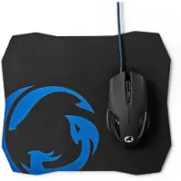 Nedis Muis en muismat GMMP110BK Zwart