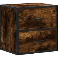 vidaXL Nachtkastje wandgemonteerd 40x31x39,5 cm gerookt eikenkleurig