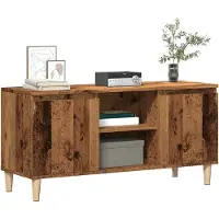 vidaXL Tv-meubel 102x35x50 cm bewerkt hout oud houtkleurig