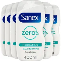 Sanex 6x Douchegel Zero% Hydrating 400 Ml