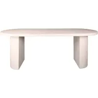 AnLi Style Eetkamertafel arch stone 215x90cm (Wit, 215x77x90cm)
