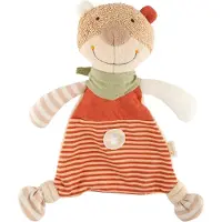 Sigikid sigikidsnuffeldoek beer bruin gestreept vanille