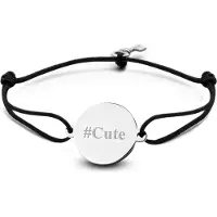 Key Moments 8KM-BE0012 Armband met bedel Cute en sleutel, one-size zilverkleurig