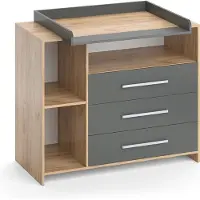 Vicco Oskar Commode – 113 x 100 cm Antraciet/Sonoma