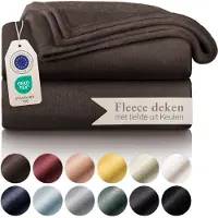 Blumtal - Fleece Deken - Super Zacht Fleece Plaid 130x150 cm - Donker Bruin