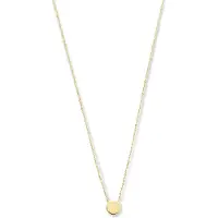 New Bling 9NBG-0240 Gouden Ketting - Dames - Met Vaste Hanger - Rondje - 6 mm - 38 + 2,5 + 2,5 cm - 14 Karaat - Goud