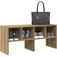 vidaXL Schoenenrek stapelbaar 89,5x30x40 cm artisanaal eikenkleurig