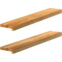 vidaXL Vensterbanken 2 st 90x15x2 cm massief eikenhout lichtbruin