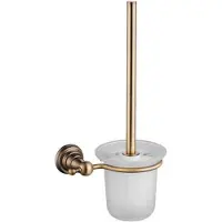 Sapho Diamond Wandgemonteerde toiletborstel, matglas, brons