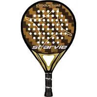 Arcos Star Vie Exodus Black: Padelracket. Verkrijgbaar in de kleuren Golden, met een gewicht van 350-375 gram. Geschikt voor heren. Golden: 350-375 gram