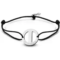 Key Moments 8KM-A00009 Armband met stalen letter I en sleutel one-size zilverkleurig