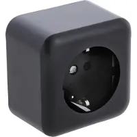 Q-Link Stopcontact | (Opbouw, Randaarde, Zwart)