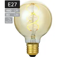 SPL E27 LED Lamp 5W 3 Staps Dimbaar - Extra Warm Wit - LED Filament G80 Globe - Amber - Vervangt 39W - Per Stuk