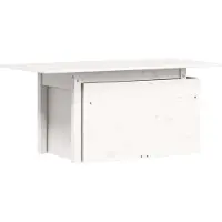 vidaXL Tuintafel 100x50x75 cm massief grenenhout wit