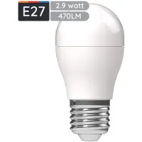 Avide E27 LED Lamp 2.9W - Hoog Lumen 470 Lumen - 240V - 4000K - LED Globe Mini P45 - Vervangt 40W