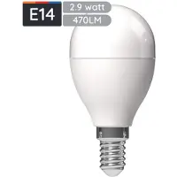 Avide E14 LED Lamp 2.9W - LED Globe Mini P45 - Zuinig + Hoge Lichtopbrengst 470lm - Warm Wit Licht - Vervangt 40W