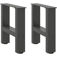 vidaXL Salontafelpoten 2 st 40x(30-31) cm staal antracietkleurig