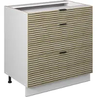 Vicco Fame-Line Keukenonderkast – 80 cm met 3 laden, WB Eik Eiken paneel