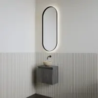 Boss & Wessing Fonteinset | bws leto | zwart eiken | waskom cappuccino