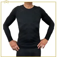 Attrezzo Thermoshirt – Zwart - maat XL – Premium - Warm & Ademend – Winter Thermo Onderkleding