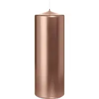 Wiedemann Cilinderkaars/stompkaars - metallic rosé goud - 20 x 7 cm - 103 branduren - zuilkaarsen