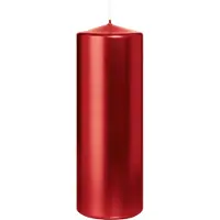Wiedemann Cilinderkaars/stompkaars - metallic rood - 20 x 7 cm - 103 branduren - zuilkaarsen