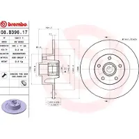 Brembo 08.B396.17 Remschijf