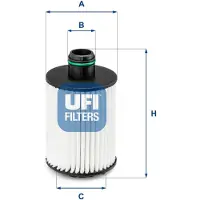 Ufi 25.190.00 Oliefilter