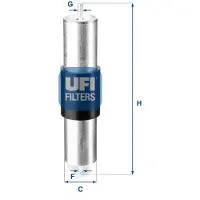 Ufi 31.569.00 Brandstoffilter
