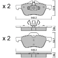 AISIN BPMB-1010 Remblokken