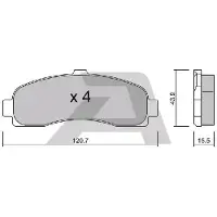 AISIN BPNI-1914 Remblokken