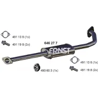 ERNST 646277 Uitlaat middendemper