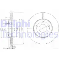 Delphi BG3848 Remschijf