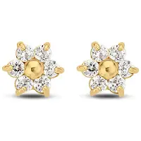 New Bling Goud 9NBG-0084 Oorknop Ster - Zirkonia - 3mm - Goud