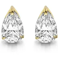 New Bling 9NBG-0217 Gouden Oorknopjes - Dames - Zirkonia - Druppel - 4 x 3 mm - 14 Karaat - Goud