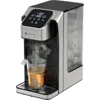 Kitchenbrothers Heetwaterdispenser – 2,7L Inhoud, Instelbare Temperatuur – 2600W – 26,4 x 15 x 30,2 cm – RVS/Zwart