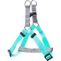 Nobleza Y Tuig hond - Hondentuig Y model - Honden tuigje Nylon - Maat L verstelbaar 40-60 cm - Mint grijs