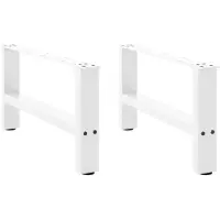 vidaXL Salontafelpoten 2 st 60x(30-31) cm staal wit