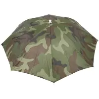 Somstyle Camouflage Hoofdparaplu - Paraplu Hoed - Parasol Hoed - Zonbescherming - Groen