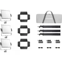 Godox Litemons LP600R K3 RGB LED Light Panel 3-light Kit Wit