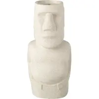 J-Line tafelhaard Bio-Ethanol Moai - cement - grijs